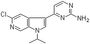 structure of CAS# 1221153-82-7, 4-(5-Chloro-1-isopropyl-1H-pyrrolo[2,3-c]pyridin-3-yl)pyrimidin-2-amine