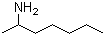 structure of CAS# 123-82-0, 2-Aminoheptane;2-Heptylamine; Tuaminoheptane; 1-Methylhexylamine
