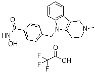 structure of CAS# 1239262-52-2, Tubastatin A trifluoroacetate;N-Hydroxy-4-[(1,2,3,4-tetrahydro-2-methyl-5H-pyrido[4,3-b]indol-5-yl)methyl]benzamide 2,2,2-trifluoroacetate