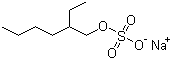 结构式 CAS# 126-92-1, 2-乙基己基硫酸酯钠盐; 异辛醇硫酸钠; 异辛基硫酸钠; TC-EHS