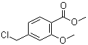 结构式 CAS# 1263285-16-0, 4-(氯甲基)-2-甲氧基苯甲酸甲酯