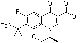 结构式 CAS# 127045-41-4, 帕珠沙星; (S)-(-)-10-(1-氨基环丙基)-9-氟-3-甲基-7-氧代-2,3-二氢-7H-吡啶[1,2,3,de][1,4]苯并噁嗪-6-羧酸
