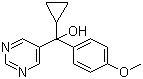 结构式 CAS# 12771-68-5, 环丙嘧啶醇; alpha-环丙基-alpha-(嘧啶-5-基)-4-甲氧基苯甲醇