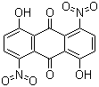 structure of CAS# 128-91-6, 1,5-Dihydroxy-4,8-dinitroanthraquinone