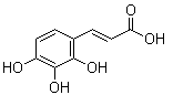 结构式 CAS# 13058-13-4, 3-(2,3,4-三羟基苯基)-2-丙烯酸
