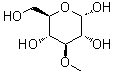 结构式 CAS# 13224-94-7, 3-O-甲基-alpha-D-吡喃葡萄糖