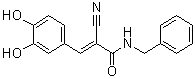 structure of CAS# 134036-52-5, N-Benzyl-2-(3,4-dihydroxybenzylidene)-2-cyanoacetamide;Tyrphostin B 42