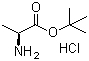 structure of CAS# 13404-22-3, tert-Butyl L-alaninate hydrochloride;L-Alanine tert-butyl ester hydrochloride