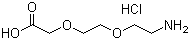 结构式 CAS# 134979-01-4, 2-(2-(2-氨基乙氧基)乙氧基)乙酸盐酸盐