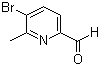 structure of CAS# 137778-18-8, 5-Bromo-6-methylpicolinaldehyde