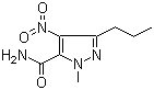 结构式 CAS# 139756-01-7, 1-甲基-4-硝基-3-丙基-(1H)-吡唑-5-甲酰胺