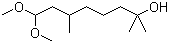 structure of CAS# 141-92-4, 8,8-Dimethoxy-2,6-dimethyloctan-2-ol;Hydroxycitronellal dimethyl acetal