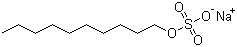 structure of CAS# 142-87-0, Sodium decyl sulfate;Sodium n-decyl sulfate