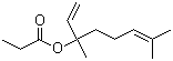 structure of CAS# 144-39-8, Linalyl propionate;3,7-Dimethylocta-1,6-dien-3-yl propanoate; Propionic acid 1,5-dimethyl-1-vinylhex-4-enyl ester