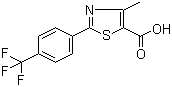 structure of CAS# 144059-86-9, 4-Methyl-2-(4-(trifluoromethyl)phenyl)thiazole-5-carboxylic acid;4-Methyl-2-[4-(trifluoromethyl)phenyl]-1,3-thiazole-5-carboxylic acid