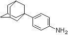 structure of CAS# 1459-48-9, 4-(Adamantan-1-yl)phenylamine;1-(p-Aminophenyl)adamantane; 4-(1-Adamantyl)aniline