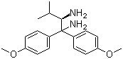 结构式 CAS# 148369-91-9, (2S)-(+)-1,1-二(4-甲氧苯基)-3-甲基-1,2-丁二胺