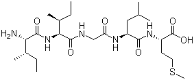 结构式 CAS# 149385-65-9, 异亮氨酰-异亮氨酰-甘氨酰-亮氨酰-蛋氨酸