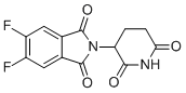 结构式 CAS# 1496997-41-1, 2-(2,6-二氧代哌啶-3-基)-5,6-二氟异吲哚啉-1,3-二酮