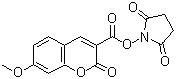 structure of CAS# 150321-92-9, Succinimidyl 7-methoxycoumarin-3-carboxylate