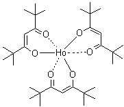 结构式 CAS# 15522-73-3, 三(2,2,6,6-四甲基-3,5-庚二酮)钬