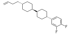 结构式 CAS# 155266-68-5, 4-[(反式,反式)-4'-(3-丁烯-1-基)[1,1'-联环己基]-4-基]-1,2-二氟苯