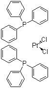 结构式 CAS# 15604-36-1, 顺式二(三苯基膦)二氯化铂(II)