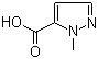 structure of CAS# 16034-46-1, 1-Methyl-1H-pyrazole-5-carboxylic acid