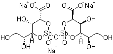 结构式 CAS# 16037-91-5, 葡萄糖酸锑钠