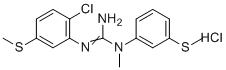 structure of CAS# 160756-38-7, CNS-5161 hydrochloride;2-(2-chloro-5-methylsulfanylphenyl)-1-methyl-1-(3-methylsulfanylphenyl)guanidine;hydrochloride