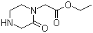 structure of CAS# 164784-87-6, Ethyl 2-oxopiperazine-1-acetate;2-Oxo-1-piperazineacetic acid ethyl ester