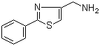 结构式 CAS# 165736-03-8, (2-苯基-1,3-噻唑-4-基)甲胺
