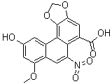 structure of CAS# 17413-38-6, Aristolochic acid D;10-Hydroxy-8-methoxy-6-nitrophenanthro[3,4-d]-1,3-dioxole-5-carboxylic acid; Aristolochic acid IVa