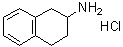 structure of CAS# 1743-01-7, 1,2,3,4-Tetrahydro-2-naphthalenamine hydrochloride;(1,2,3,4-Tetrahydronaphthalen-2-yl)amine hydrochloride; (±)-2-Aminotetralin hydrochloride