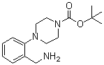 结构式 CAS# 174855-53-9, 4-[2-(氨基甲基)苯基]-1-哌嗪羧酸叔丁酯