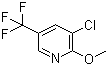 structure of CAS# 175136-17-1, 3-Chloro-2-methoxy-5-(trifluoromethyl)pyridine;3-Chloro-5-(trifluoromethyl)-2-methoxypyridine
