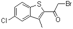 结构式 CAS# 175203-97-1, 2-(溴乙酰基)-5-氯-3-甲基苯并[b]噻吩