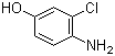 结构式 CAS# 17609-80-2, 4-氨基-3-氯苯酚