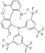 structure of CAS# 1810068-30-4, 2'-(Bis(3,5-bis(trifluoromethyl)phenyl)phosphino)-3',6'-dimethoxy-N2,N2,N6,N6-tetramethyl-[1,1'-biphenyl]-2,6-diamine