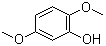 structure of CAS# 18113-18-3, 2,5-Dimethoxyphenol;3-Hydroxy-4-methoxyanisole; 3,6-Dimethoxyphenol