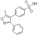 结构式 CAS# 181696-35-5, 4-(5-甲基-3-苯基-4-异恶唑基)苯磺酸