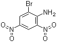 structure of CAS# 1817-73-8, 2-Bromo-4,6-dinitroaniline;2-Bromo-4,6-dinitroaminobenzene; 2-Bromo-4,6-dinitrobenzenamine
