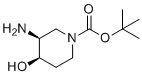 structure of CAS# 1820579-78-9, (3S,4R)-tert-Butyl 3-amino-4-hydroxypiperidine-1-carboxylate