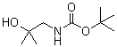 structure of CAS# 183059-24-7, tert-Butyl (2-hydroxy-2-methylpropyl)carbamate;(2-Hydroxy-2-methylpropyl)carbamic acid tert-butyl ester