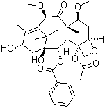 structure of CAS# 183133-94-0, 7,10-Dimethoxy-10-DAB III;(2aR,4S,4aS,6R,9S,11S,12S,12aR,12bS)-12b-(Acetyloxy)-12-(benzoyloxy)-1,2a,3,4,4a,6,9,10,11,12,12a,12b-dodecahydro-9,11-dihydroxy-4,6-dimethoxy-4a,8,13,13-tetramethyl-7,11-methano-5H-cyclodeca[3,4]benz[1,2-b]oxet-5-one