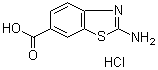 structure of CAS# 18330-76-2, 2-Amino-6-benzothiazolecarboxylic acid monohydrochloride