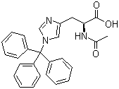 structure of CAS# 183498-47-7, N-Acetyl-N'-trityl-L-histidine;Ac-His(tau-Trt)-OH