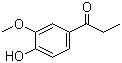 structure of CAS# 1835-14-9, 4'-Hydroxy-3'-methoxypropiophenone;3-Methoxy-4-hydroxypropiophenone; 1-(4-Hydroxy-3-methoxyphenyl)-1-propanone