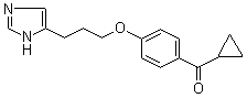 structure of CAS# 184025-18-1, FUB 359;Ciproxifan; Cyclopropyl[4-[3-(1H-imidazol-5-yl)propoxy]phenyl]methanone