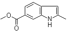 structure of CAS# 184150-96-7, 2-Methyl-1H-indole-6-carboxylic acid methyl ester;6-Methoxycarbonyl-2-methylindole; Methyl 2-methylindole-6-carboxylate